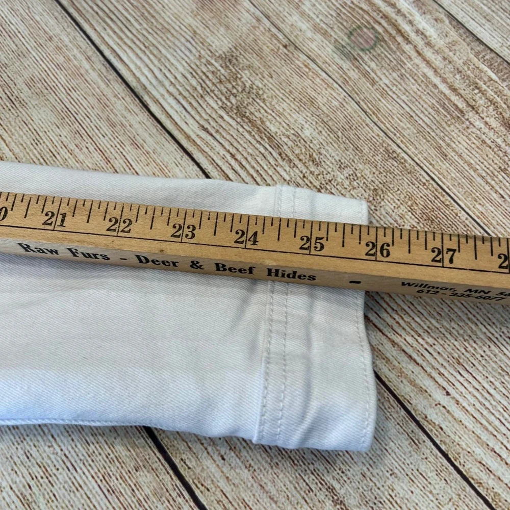 Amalli Talli Womens NWOT White‎ Denim Trucker Jacket Tall Small  Collared Button